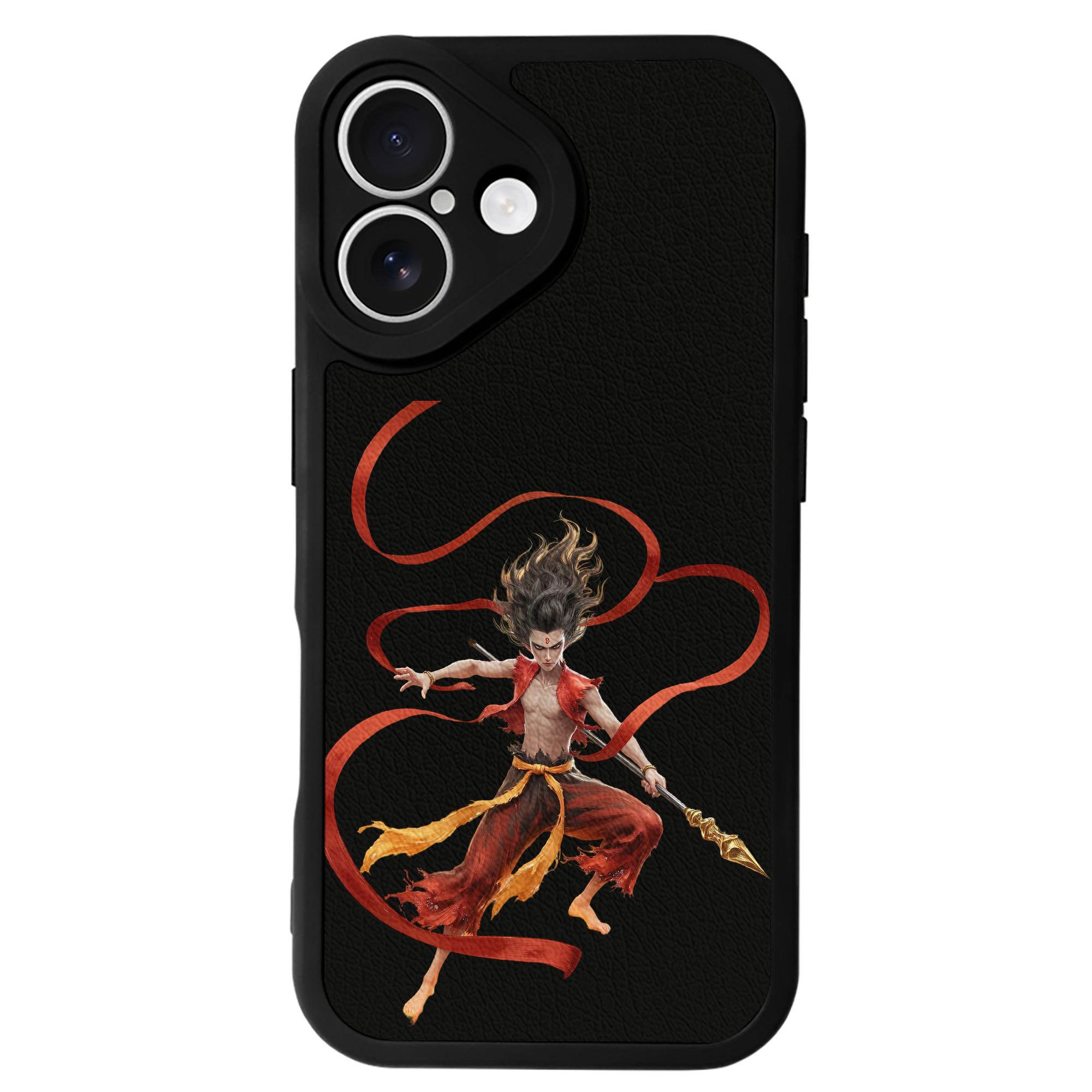 （画像用） Ne Zha 2 ナタ 魔童の大暴れ 【iPhone 16シリーズ対応】シリコンスマホケース（レザー調） 材質：シリコン